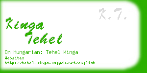 kinga tehel business card